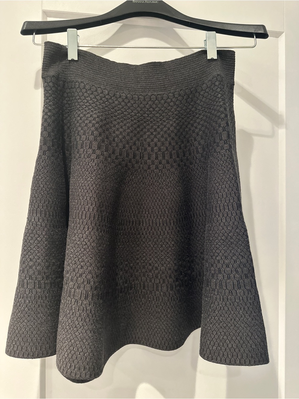 Ivanka Trump Charcoal Knit Circle Skirt
